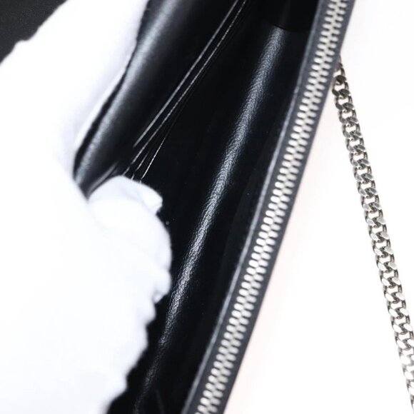 SAINT LAURENT Kate Tassel Chain Shoulder Bag Leather Black Silver Auth bs30026 - Picture 11 of 16